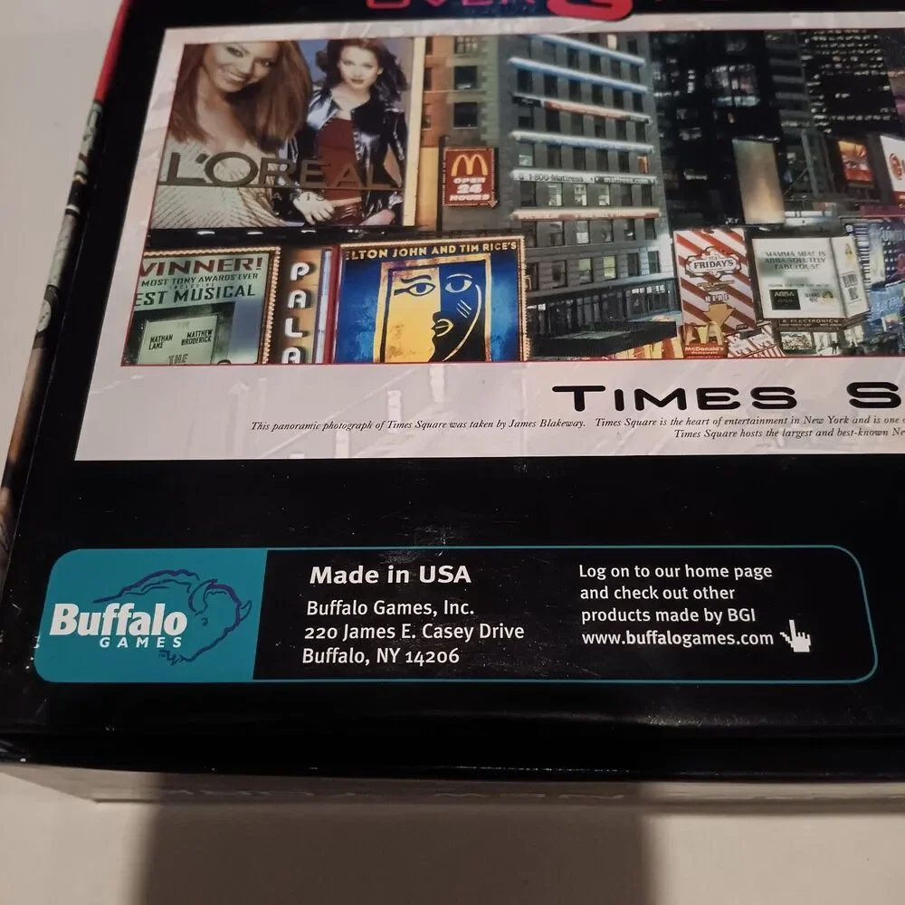 Buffalo Games Panoramic Times Square Puzzle-2006-New York City Landmarks-3 Ft